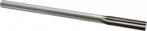 Interstate - 0.508" High Speed Steel 6 Flute Chucking Reamer - Straight Flute, 7/16" Straight Shank, 2" Flute Length, 8" OAL - Benchmark Tooling