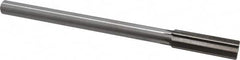 Interstate - 0.695" High Speed Steel 6 Flute Chucking Reamer - Straight Flute, 9/16" Straight Shank, 2-1/4" Flute Length, 9" OAL - Benchmark Tooling