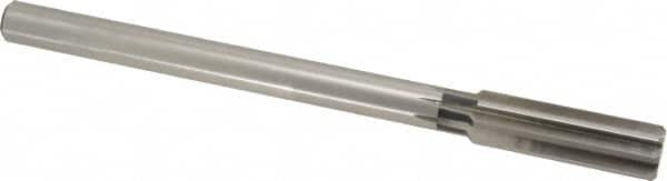 Interstate - 0.799" High Speed Steel 6 Flute Chucking Reamer - Straight Flute, 5/8" Straight Shank, 2-1/2" Flute Length, 9-1/2" OAL - Benchmark Tooling