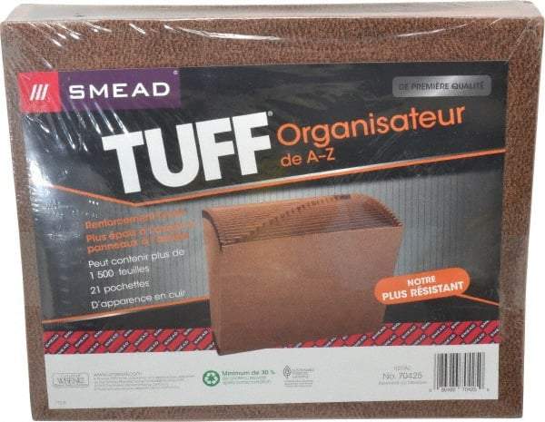 SMEAD - 10 x 12", Letter Size, Brown, A-Z Indexed Expanding Files - 1 per Box - Benchmark Tooling