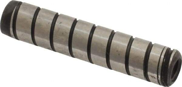 Holo-Krome - 5/16" Diam x 1-1/2" Pin Length 4000 Alloy Steel Pull Out Dowel Pin - Black Luster Finish, C 47-58 & C 60 (Surface) Hardness, 1 Beveled & 1 Threaded End - Benchmark Tooling