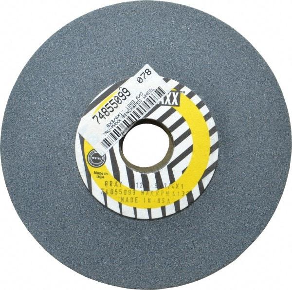 Tru-Maxx - 120 Grit Aluminum Oxide Bench & Pedestal Grinding Wheel - 6" Diam x 1" Hole x 3/4" Thick, 5410 Max RPM, O Hardness, Fine Grade , Vitrified Bond - Benchmark Tooling