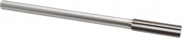 Interstate - 0.546" High Speed Steel Chucking Reamer - Straight Flute, 0.4355" Straight Shank, 2" Flute Length, 8" OAL - Benchmark Tooling