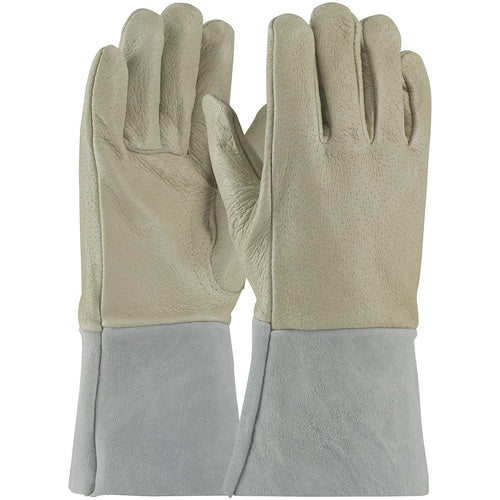 75-320/L/RHO Welders / Foundry Glove - Mig Tig - Top Grain Pigskin - Split Leather GT Cuff - Sewn w/Kevlar - RHO - Exact Industrial Supply
