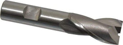OSG - 25/32", 1-1/2" LOC, 5/8" Shank Diam, 3-5/8" OAL, 2 Flute, Cobalt Square End Mill - Single End, Uncoated, Spiral Flute, 30° Helix, Centercutting, Right Hand Cut, Right Hand Flute, Series 520 - Benchmark Tooling