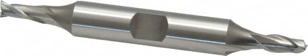 OSG - 3/16", 7/16" LOC, 3/8" Shank Diam, 3-1/8" OAL, 2 Flute, Cobalt Square End Mill - Double End, Uncoated, Spiral Flute, 30° Helix, Centercutting, Right Hand Cut, Right Hand Flute, Series 522 - Benchmark Tooling