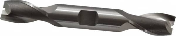 OSG - 5/8", 1-1/8" LOC, 5/8" Shank Diam, 4-1/2" OAL, 2 Flute, Cobalt Square End Mill - Double End, Uncoated, Spiral Flute, 30° Helix, Centercutting, Right Hand Cut, Right Hand Flute, Series 522 - Benchmark Tooling