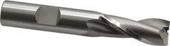 OSG - 13mm, 1-1/8" LOC, 1/2" Shank Diam, 3-1/8" OAL, 2 Flute, Cobalt Square End Mill - Single End, Uncoated, Spiral Flute, 30° Helix, Centercutting, Right Hand Cut, Right Hand Flute, Series 580 - Benchmark Tooling