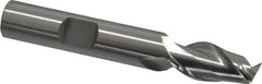 OSG - 3/8", 3/4" LOC, 3/8" Shank Diam, 2-1/2" OAL, 2 Flute, Cobalt Square End Mill - Single End, Uncoated, Spiral Flute, 45° Helix, Centercutting, Right Hand Cut, Right Hand Flute, Series 530 - Benchmark Tooling