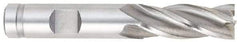 OSG - 11/16", 1-5/8" LOC, 1/2" Shank Diam, 3-5/8" OAL, 4 Flute, Cobalt Square End Mill - Single End, Uncoated, Spiral Flute, 30° Helix, Right Hand Cut, Right Hand Flute, Series 540 - Benchmark Tooling