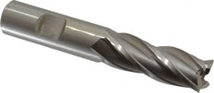 OSG - 16mm, 1-5/8" LOC, 5/8" Shank Diam, 3-3/4" OAL, 4 Flute, Cobalt Square End Mill - Single End, Uncoated, Spiral Flute, 30° Helix, Right Hand Cut, Right Hand Flute, Series 581 - Benchmark Tooling
