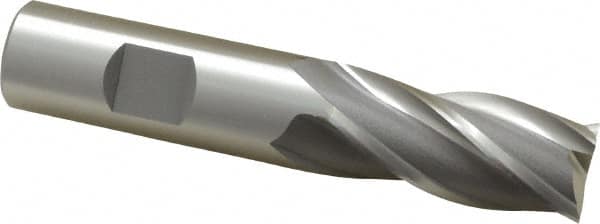 OSG - 3/4", 1-5/8" LOC, 3/4" Shank Diam, 3-7/8" OAL, 4 Flute, Cobalt Square End Mill - Single End, Uncoated, Spiral Flute, 30° Helix, Centercutting, Right Hand Cut, Right Hand Flute, Series 541 - Benchmark Tooling