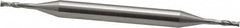 OSG - 1/16", 7/32" LOC, 3/16" Shank Diam, 2-1/2" OAL, 2 Flute, Cobalt Square End Mill - Double End, Uncoated, Spiral Flute, 30° Helix, Centercutting, Right Hand Cut, Right Hand Flute, Series 564 - Benchmark Tooling