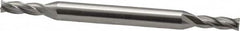 OSG - 1/8", 3/8" LOC, 3/16" Shank Diam, 2-1/4" OAL, 4 Flute, Cobalt Square End Mill - Double End, Uncoated, Spiral Flute, 30° Helix, Centercutting, Right Hand Cut, Right Hand Flute, Series 567 - Benchmark Tooling