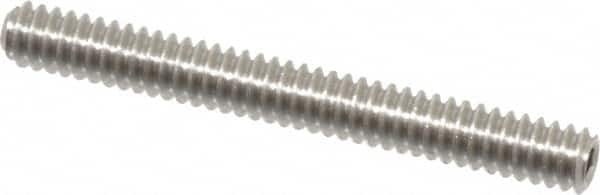 Value Collection - #4-40 UNC, 1" OAL, Cup Point Set Screw - Grade Austenitic A2 Stainless Steel, 0.05" Key - Benchmark Tooling