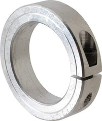 Climax Metal Products - 2-1/4" Bore, Aluminum, One Piece Clamping Shaft Collar - 3-1/4" Outside Diam, 3/4" Wide - Benchmark Tooling