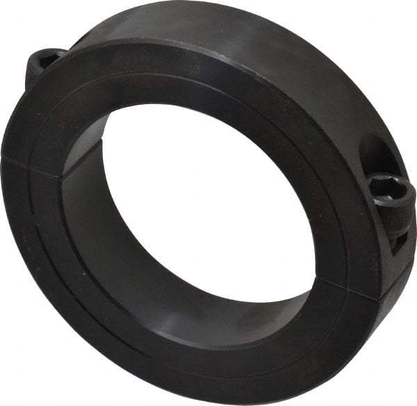 Climax Metal Products - 2-9/16" Bore, Steel, Two Piece Two Piece Split Shaft Collar - 3-7/8" Outside Diam, 7/8" Wide - Benchmark Tooling
