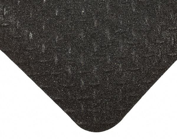 Wearwell - 5' Long x 3' Wide, Dry Environment, Anti-Fatigue Matting - Black, Vinyl with Nitrile Blend Base, Beveled on 4 Sides - Benchmark Tooling