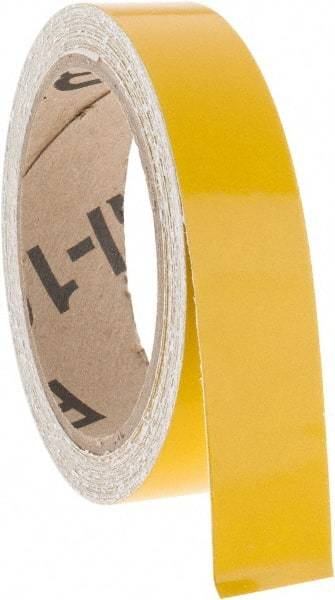 NMC - Yellow Solid Color Vinyl Tape - 1" Wide x 30' Long x 0.002" Thick, General Traffic - Benchmark Tooling