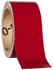 NMC - Red Solid Color Vinyl Tape - 2" Wide x 30' Long x 0.002" Thick, General Traffic - Benchmark Tooling