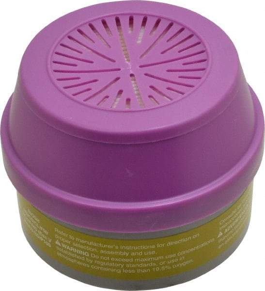 North - Olive and Purple P100 Cartridge and Filter Combination - Series 5500, 7700, 5400, 7600, Protects Against Acid Gas, Organic Vapor - Benchmark Tooling