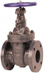 NIBCO - 2-1/2" Pipe, Class 125, Flanged Iron Solid Wedge Stem Gate Valve with Iron Trim - 200 WOG, 125 WSP, Bolted Bonnet - Benchmark Tooling