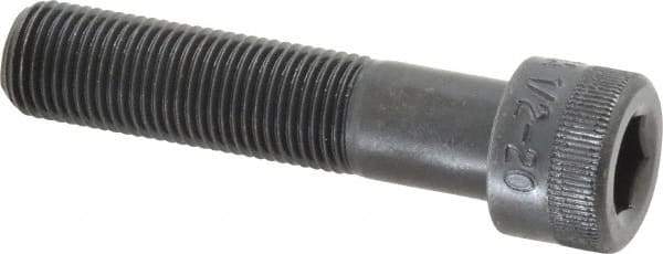 Holo-Krome - 1/2-20 UNF Hex Socket Drive, Socket Cap Screw - Alloy Steel, Black Oxide Finish, Partially Threaded, 2-1/4" Length Under Head - Benchmark Tooling