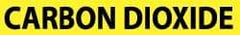 NMC - Pipe Marker with Carbon Dioxide Legend and No Graphic - 2-1/2 to 6" Pipe Outside Diam, Black on Yellow - Benchmark Tooling