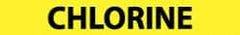 NMC - Pipe Marker with Chlorine Legend and No Graphic - 1-1/2 to 2" Pipe Outside Diam, Black on Yellow - Benchmark Tooling
