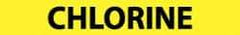 NMC - Pipe Marker with Chlorine Legend and No Graphic - 3/4 to 1-1/4" Pipe Outside Diam, Black on Yellow - Benchmark Tooling