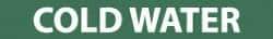 NMC - Pipe Marker with Cold Water Legend and No Graphic - 2-1/2 to 6" Pipe Outside Diam, White on Green - Benchmark Tooling