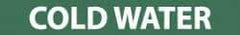 NMC - Pipe Marker with Cold Water Legend and No Graphic - 1-1/2 to 2" Pipe Outside Diam, White on Green - Benchmark Tooling