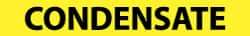NMC - Pipe Marker with Condensate Legend and No Graphic - 3/4 to 1-1/4" Pipe Outside Diam, Black on Yellow - Benchmark Tooling