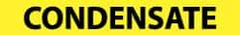 NMC - Pipe Marker with Condensate Legend and No Graphic - 1-1/2 to 2" Pipe Outside Diam, Black on Yellow - Benchmark Tooling