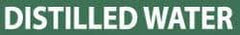 NMC - Pipe Marker with Distilled Water Legend and No Graphic - 1-1/2 to 2" Pipe Outside Diam, White on Green - Benchmark Tooling