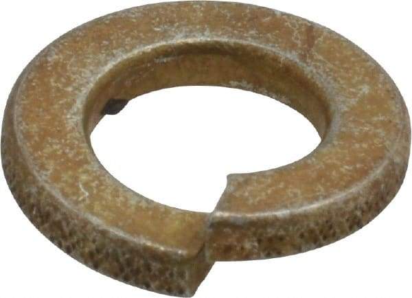 Value Collection - 3/8", 0.377" ID, 0.094" Thick Split Lock Washer - Grade 2 Spring Steel, Zinc Yellow Dichromate Finish, 0.377" Min ID, 0.385" Max ID, 0.68" Max OD - Benchmark Tooling