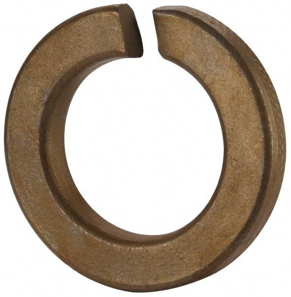 Value Collection - 1", 1.003" ID, 1/4" Thick Split Lock Washer - Grade 2 Spring Steel, Zinc Yellow Dichromate Finish, 1.003" Min ID, 1.024" Max ID, 1.656" Max OD - Benchmark Tooling