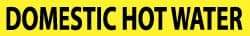 NMC - Pipe Marker with Domestic Hot Water Legend and No Graphic - 3/4 to 1-1/4" Pipe Outside Diam, Black on Yellow - Benchmark Tooling