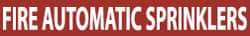 NMC - Pipe Marker with Fire Automatic Sprinklers Legend and No Graphic - 3/4 to 1-1/4" Pipe Outside Diam, White on Red - Benchmark Tooling