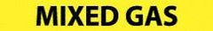 NMC - Pipe Marker with Mixed Gas Legend and No Graphic - 3/4 to 1-1/4" Pipe Outside Diam, Black on Yellow - Benchmark Tooling