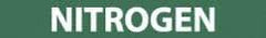 NMC - Pipe Marker with Nitrogen Legend and No Graphic - 3/4 to 1-1/4" Pipe Outside Diam, White on Green - Benchmark Tooling
