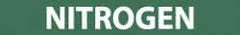 NMC - Pipe Marker with Nitrogen Legend and No Graphic - 1-1/2 to 2" Pipe Outside Diam, White on Green - Benchmark Tooling