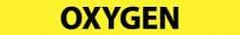 NMC - Pipe Marker with Oxygen Legend and No Graphic - 1-1/2 to 2" Pipe Outside Diam, Black on Yellow - Benchmark Tooling