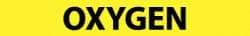 NMC - Pipe Marker with Oxygen Legend and No Graphic - 2-1/2 to 6" Pipe Outside Diam, Black on Yellow - Benchmark Tooling