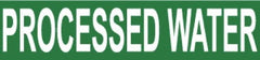 NMC - Pipe Marker with Processed Water Legend and No Graphic - 1-1/2 to 2" Pipe Outside Diam, White on Green - Benchmark Tooling