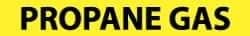 NMC - Pipe Marker with Propane Gas Legend and No Graphic - 2-1/2 to 6" Pipe Outside Diam, Black on Yellow - Benchmark Tooling