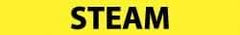 NMC - Pipe Marker with Steam Legend and No Graphic - 3/4 to 1-1/4" Pipe Outside Diam, Black on Yellow - Benchmark Tooling