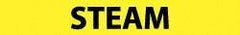 NMC - Pipe Marker with Steam Legend and No Graphic - 2-1/2 to 6" Pipe Outside Diam, Black on Yellow - Benchmark Tooling