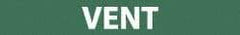 NMC - Pipe Marker with Vent Legend and No Graphic - 1-1/2 to 2" Pipe Outside Diam, White on Green - Benchmark Tooling