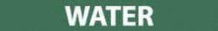 NMC - Pipe Marker with Water Legend and No Graphic - 1-1/2 to 2" Pipe Outside Diam, White on Green - Benchmark Tooling